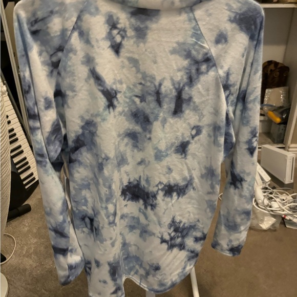 bobbie brooks sweater Plus Size Women’s 1X Tie-dye Blue/White NEW TAGS Comfy - Picture 12 of 12
